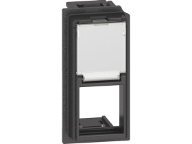 LIVING NOW Plakietka gniazda RJ keystone - 1 moduł - czarna KG07K LEGRAND