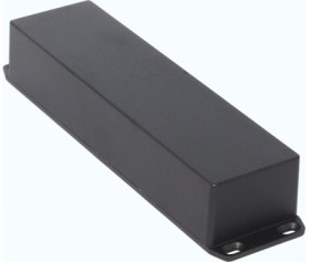 Aluminum die cast enclosure, (L x W x H) 254 x 70 x 50 mm, black (RAL 9005), IP54, 1590BXFLBK