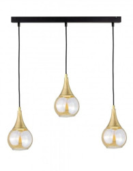 Lampa wisząca nowoczesna 3xE27 LACRIMA HONEY/GOLD