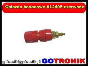 Gniazdo bananowe AL2405 czerwone