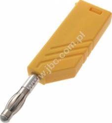 LAS N WS GE Wtyk izolowany 4mm z dodatkowym gniazdem 4mm, przyłącze przykręcane, 24A, żółty, Hirschmann, 934100103, LASNWSGE