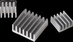 Raspberry Pi cooling kit, 3-piece, silver