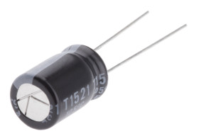 Kondensator 820μF 6.3V dc Radialny, Otwór przelotowy Rubycon roztaw: 3.5mm 8 (Dia.) x 11.5mm