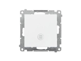 SIMON 55 Wyłącznik zwierny przycisk z podświetleniem LED szybkozłącza biały mat TP1L.01/111 KONTAKT SIMON