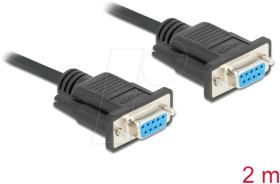 87785 Null modem cable, 9-pin, Bu./Bu., CTS/RTS auto control, 2 m