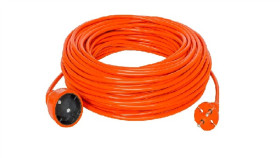 Przedłużacz Ogrodowy 1-Gniazdo B/U 25M /Omy 2X1/ Pomarańczowy