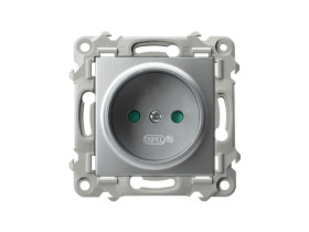 SZAFIR Gniazdo pojedyncze z przesłonami srebro GP-1ZP/m/18 OSPEL