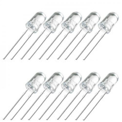 Opencircuit White 5mm LED - 10 pieces