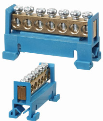 Listwa zerowa TH35 7P niebieska CB-31484