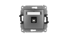 Icon Mechanizm Gniazda Pojedynczego Usb A-B 2.0 Grafitowy 11Igusb-3