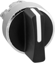 Toggle switch, unlit, groping, waistband round, front ring silver, 3 x 45°, mounting Ø 22 mm, ZB4BD7