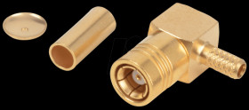 R114 186 000 SMB plug, RG174/316/179, angled, crimp