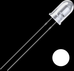 2111O182 LED, 5 mm wired, cold white, 15000 mcd, 25°