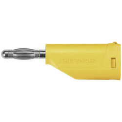 Sch&#xFC;tzinger DI FK 15 S Ni/GE Spring-Loaded Plug 4mm Yellow 1pc