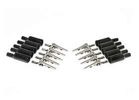 Zacisk krokodylkowy 10A izolowany 8mm Czarny Mueller Electric