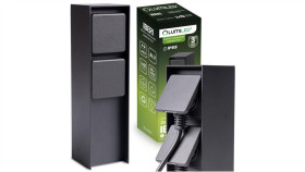 Słupek Ogrodowy Iberi Zewnętrzny Stojący 230V 2X Gniazdo Sieciowe Ip65 Lumiled