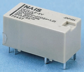 Przekaźnik mocy 5V dc SPST Panasonic, montaż PCB 125Ω Otwór przezierny
