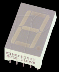 SA56-11YWA 7-segment display, yellow, 14.2 mm, according to anode