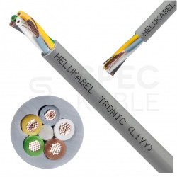 Kabel sterowniczy TRONIC LIYY 5x0,14mm2 szary 350V olejoodporny linka Helukabel