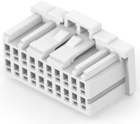 Socket housing, 20 pole, pitch 2 mm, straight, natural, 1-2040555-0