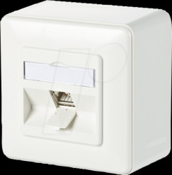 130B11D10002-E C6Amodul 1 port 180° AP pure white RAL9010