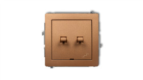 Deco Łącznik Podwójny Schodowy W Stylu Amerykańskim Złoty Metalik 8Dwpus-33