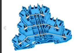 Złączka; na szynę DIN; 3-piętrowa; 2002-3204; niebieski; sprężynowy; Push-in CAGE CLAMP®; 0,25÷4mm2; 24A; 800V; 1 tor; 6; na szy