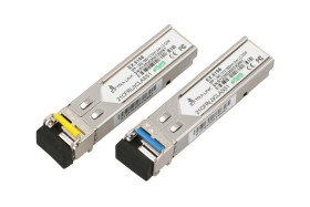 Moduł SFP WDM 1,25Gbps, 1310/1550nm, single mode, 3km, LC, DOM, para Extralink SFP 1.25G