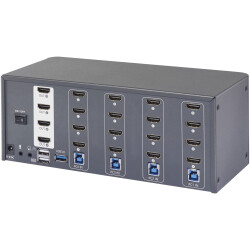 SpeaKa Professional SP-13389140 4-Port HDMI Multi Display 4K 60Hz KVM Switch