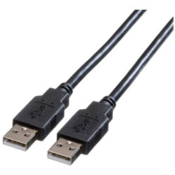 Roline 11.02.8908 USB cable USB 2.0 USB-A plug 0.80 m Black Shielded
