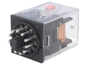 Przekaźnik: elektromagnetyczny 3PDT Ucewki: 24VDC 10A/250VAC MKS3P-5 DC24