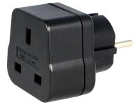 W250PL-G250GB Przejściówka wtyk polski - gniazdo brytyjskie (3 bieguny)