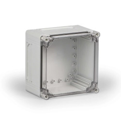 Obudowa Cubo C 200x200x132mm przetłoczenia pokrywa przezroczysta IP67 PC CPCF202013T