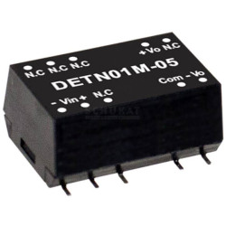 Mean Well DETN01N-15 converter 34mA 1W 2 outputs -40 to &#x2B;90&#xB0;C range