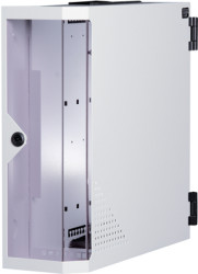 19 inch LAN wall mounted distributor enclosure, 4 U, (W x H x D) 450 x 177 x 383 mm, steel, light gray, 213-031-00