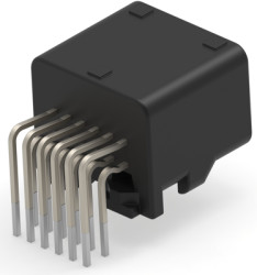 Plug, 12 pole, angled, 2 rows, black, 2-1318772-1