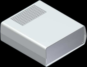 ABS enclosure, (L x W x H) 198 x 178 x 72 mm, light gray (RAL 9018), AUS 22.5