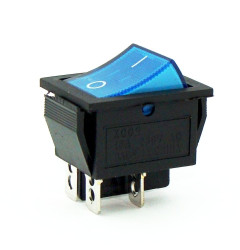 C1553ALBBU3 przełącznik kołyskowy stabilny podświetlany niebieski ON-OFF