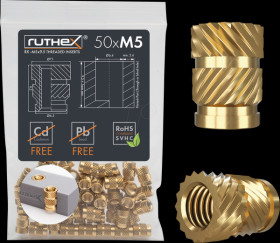 GE-M5X95-001 3D printing, threaded inserts, M5x9.5, pack of 50