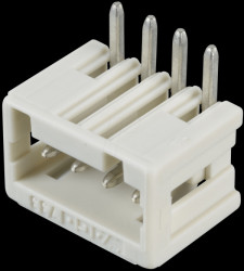 733-364 Print pin header, micro, RM 2.5, angled, 4-pin