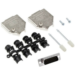 MH Connectors Mhdtzk15Hd26Ms-K D-Sub Pin Strip Set 15 Pins Solder Bucket 180&#xB0;