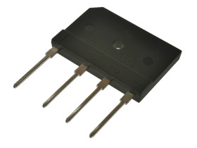 Mostek prostowniczy; GBJ2510; 25A; 1000V; płaski; przewlekany (THT); typ FM 30x20x3,5mm; MDD; RoHS