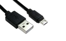 Kabel USB Złącze A USB A Złącze B Mini USB B dł. 3m Przewód USB USB 2.0 kolor: Czarny