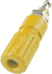 3250-GE-AL, Gniazdo laboratoryjne (aparatowe) izolowane 4mm, przyłącze lutowane, 30A, żółte, ELECTRO-PJP, WYPRZEDAŻ