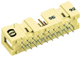 Wtyk PCB 6-pinowe raster: 2.54mm 2-rzędowe HARTING Przewlekany 1.0A