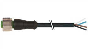 Konektor M12 Żeński Prosty Z Wolnym Końcem Przewodów 3M 7000-12221-6140300