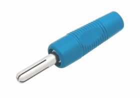 Wtyk banan przykręcany niebieski 44 mm