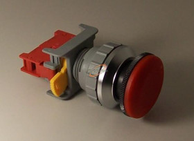 PRZYCISK BEZPIECZEŃSTWA OFF-ON 1 TOR CZERWONY GRZYBKOWY ODKR
