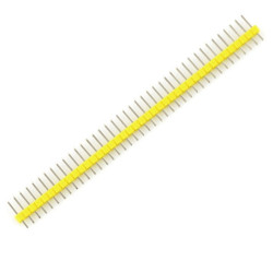 Wtyk goldpin 1x40 prosty raster 2,54mm - żółty