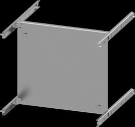 Mounting plate, sheet steel, (W x H x D) 400 x 300 x 400 mm, 8PQ3000-2BA66